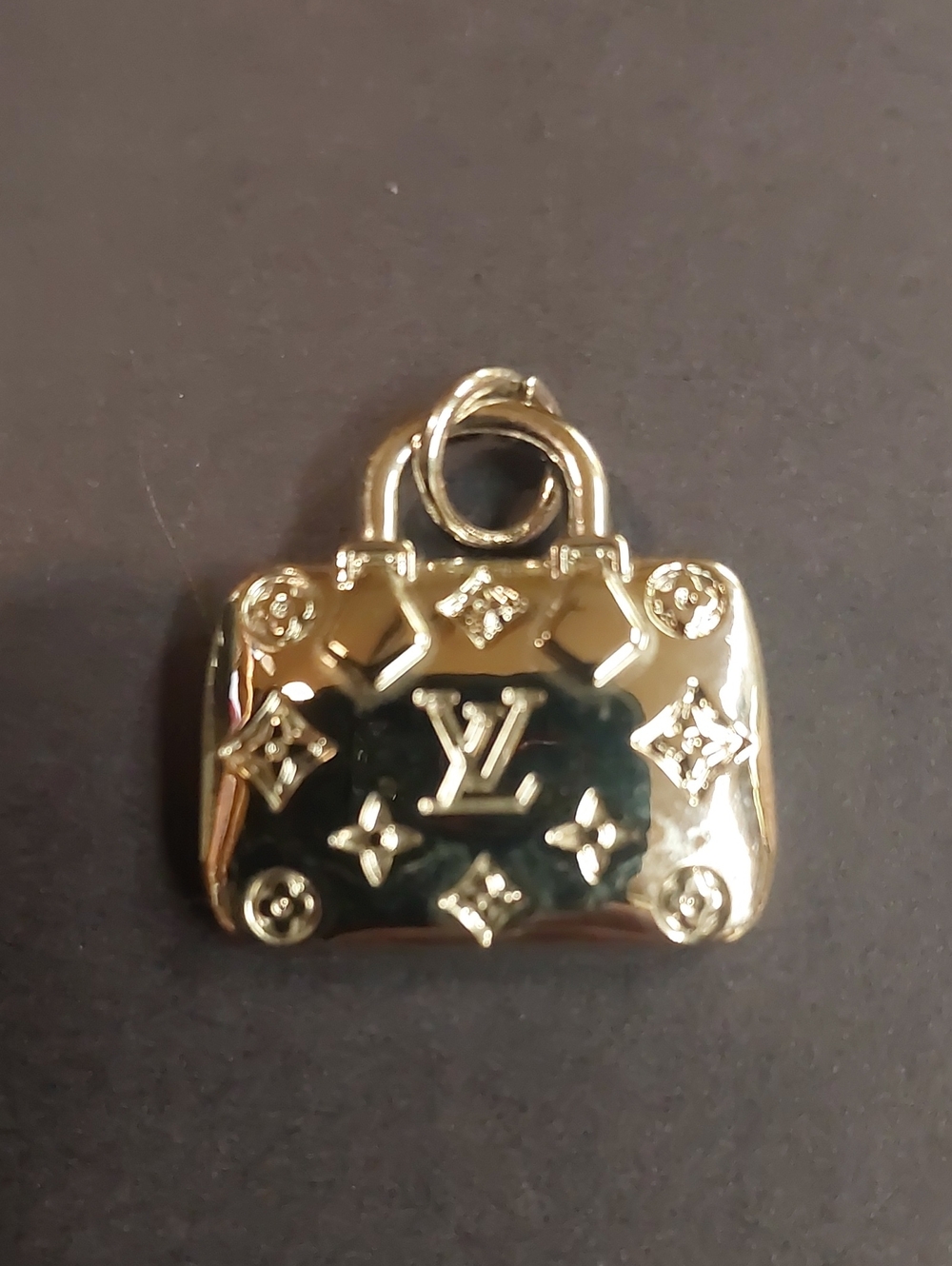 LV Silver-tone Monogram Bag Charm Pendant - Picture 2 of 2